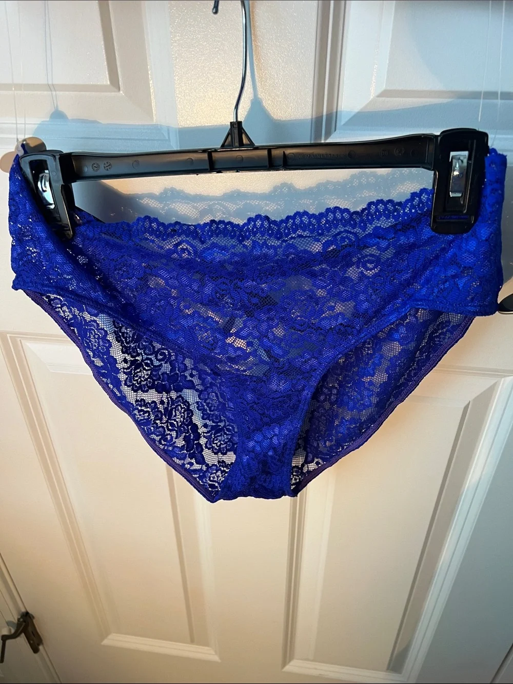 Lace Bralette and Bikini Set - Cobalt Blue No Size Tag tape measured Size 18”